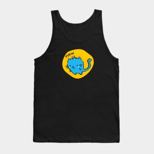 Cute Little Blue Kitty Cat Tank Top